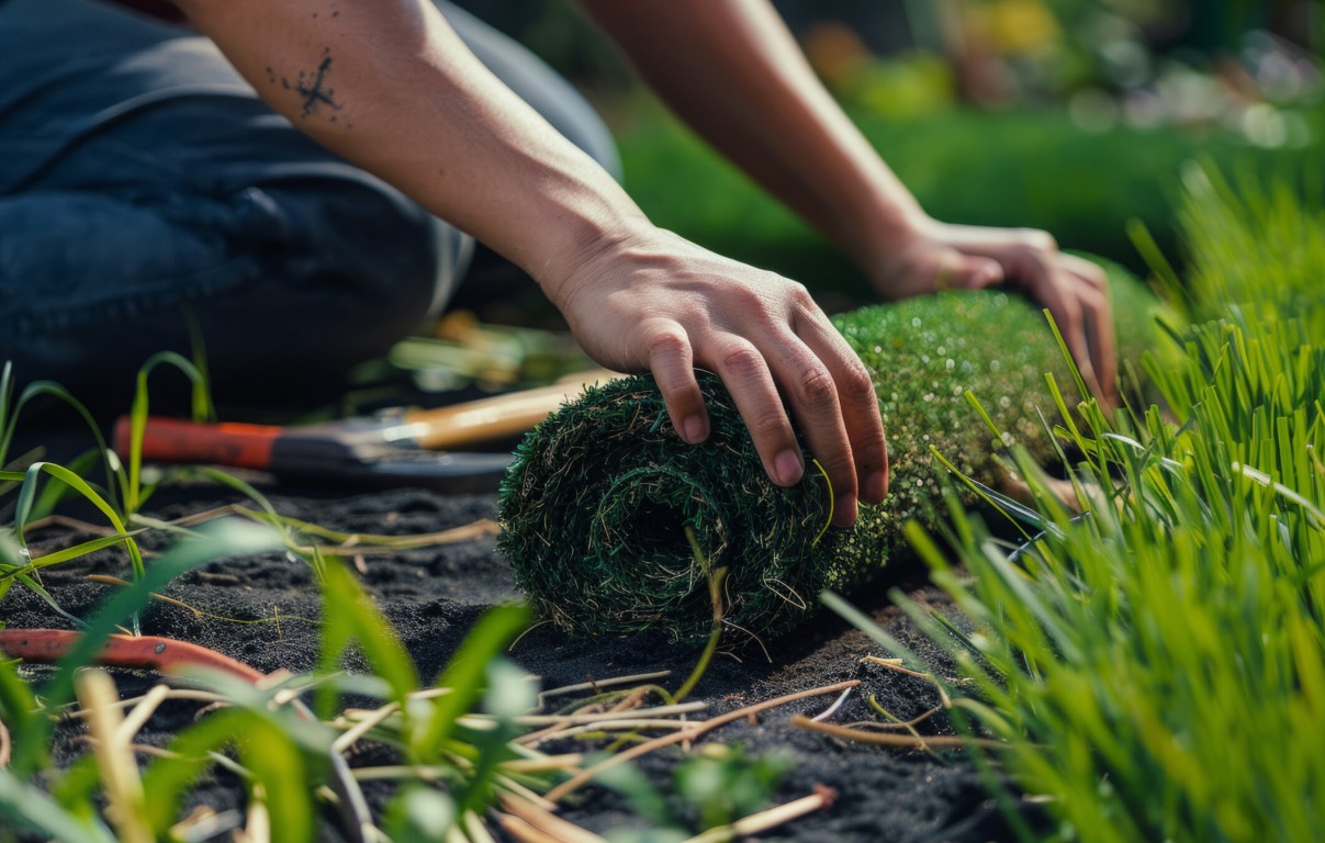 Professional mulching and bed maintenance services in Santa Monica with fresh plantings